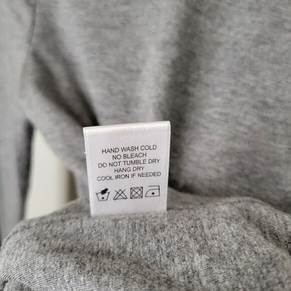 EUC PRIVACY PLEASE DEEP V NECK GREY LONGSLEEVES BODYSUIT SZ M - Picture 13 of 14